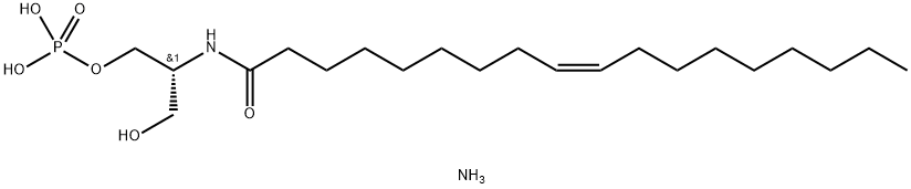 N-{(1R)-2-hydroxy-1-[(phosphonooxy)Methyl]ethyl}(9Z)octadec-9-enaMide (aMMoniuM salt) 구조식 이미지