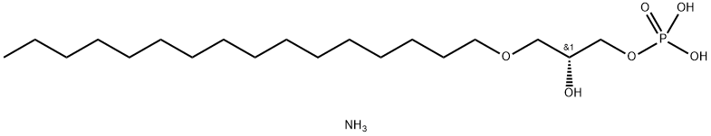 1-O-헥사데실-2-하이드록시-sn-글리세로-3-포스페이트(암모늄염) 구조식 이미지