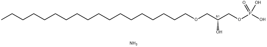 1-O-octadecyl-2-hydroxy-sn-glycero-3-phosphate (aMMoniuM salt) Structure