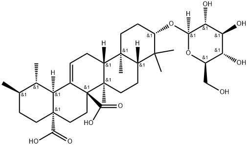 Quivic acid 3-O-beta-D-glucoside Structure
