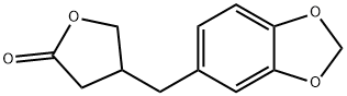 4-(BENZO[D][1,3]DIOXOL-5-YLMETHYL)DIHYDROFURAN-2(3H)-ONE 구조식 이미지