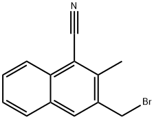 3-(BroMoMethyl)-2-Methyl-1-naphthonitrile Structure