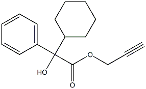 alpha-Cyclohexyl-alpha-hydroxybenzeneacetic acid 2-propynyl ester 구조식 이미지
