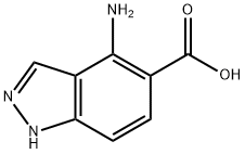 4-아미노-1H-인다졸-3-카르복실산 구조식 이미지