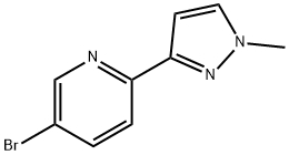 5-BroMo-2-(1-Methyl-1H-pyrazol-3-yl)pyridine 구조식 이미지