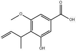 4-(But-3-en-2-yl)-3-hydroxy-5-Methoxybenzoic acid 구조식 이미지