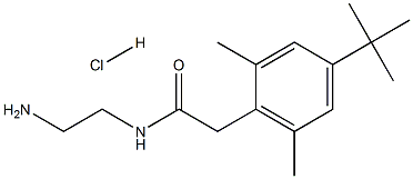N-(2-Aminoethyl)-4-(1,1-dimethylethyl)-2,6-dimethylbenzeneacetamide monohydrochloride 구조식 이미지