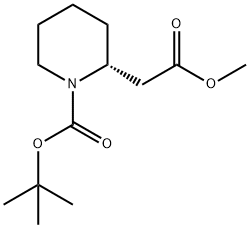 (R)-tert-Butyl 2-(2-Methoxy-2-oxoethyl)piperidine-1-carboxylate Structure