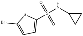 5-BroMo-thiophene-2-sulfonic acid cyclopropylaMide 구조식 이미지
