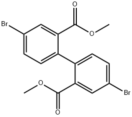 4,4'-디브로모-2,2'-비스(메톡시카르보닐)-1,1'-비페닐 구조식 이미지