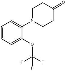 1-[2-(트리플루오로메톡시)페닐]피페리딘-4-온 구조식 이미지
