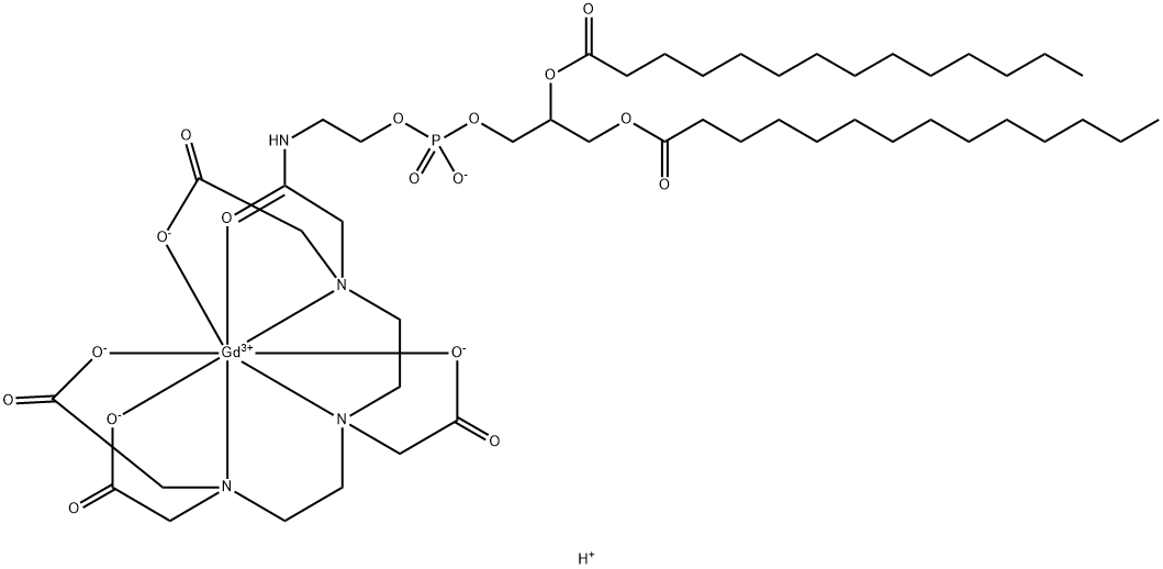 1,2-diMyristoyl-sn-glycero-3-phosphoethanolaMine-N-diethylenetriaMinepentaacetic acid (gadoliniuM salt) 구조식 이미지