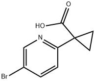 1-(5-브로모피리딘-2-일)시클로프로판카르복실산 구조식 이미지