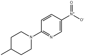 2-(4-Methylpiperidin-1-yl)-5-nitropyridine 구조식 이미지