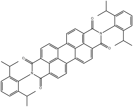 N,N'-비스(2,6-디이소프로필페닐)-3,4,9,10-페릴렌테트라카르복실산DiiMide 구조식 이미지