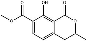 3,4-Dihydro-8-hydroxy-3-Methyl-1-oxo-1H-2-benzopyran-7-carboxylic Acid Methyl Ester 구조식 이미지