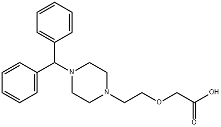 Acetic acid, 2-[2-[4-(diphenylMethyl)-1-piperazinyl]ethoxy]- Structure