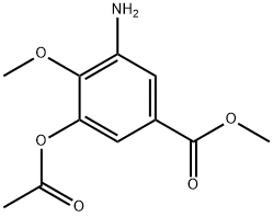 Methyl 3-Acetoxy-5-aMino-4-Methoxybenzoate 구조식 이미지