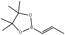 4,4,5,5-테트라메틸-2-((E)-프로페닐)[1,3,2]디옥사보롤란 구조식 이미지