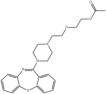 2-(2-(4-(Dibenzo[b,f][1,4]thiazepin-11-yl)piperazin-1-yl)ethoxy)ethyl Acetate 구조식 이미지