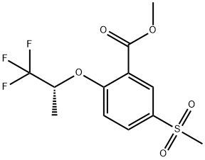 5-메틸술포닐-2-[((R)-2,2,2-트리플루오로-1-메틸에틸)옥시]벤조산메틸에스테르 구조식 이미지