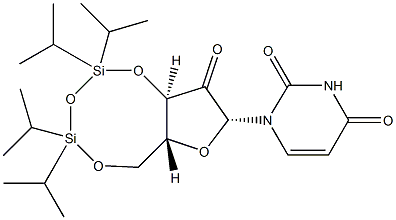 1-((6aR,8R,9aR)-2,2,4,4-tetraisopropyl-9-oxotetrahydro-6H-furo[3,2-f ][1,3,5,2,4]trioxadisilocin-8-yl)pyriMidine-2,4(1H,3H)-dione 구조식 이미지
