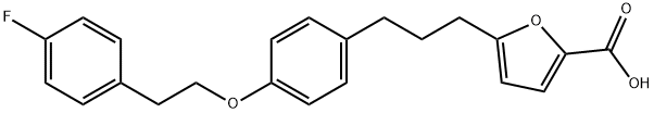 5-[3-[4-[2-(4-Fluorophenyl)ethoxy]phenyl]propyl]-2-furancarboxylic Acid 구조식 이미지