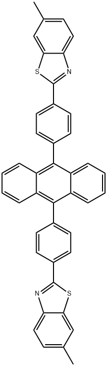 DBzA, 9,10-Bis[4-(6-Methylbenzothiazol-2-yl)phenyl]anthracene Structure