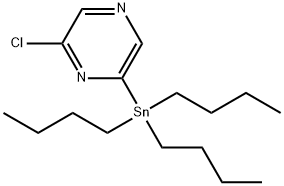 Pyrazine, 2-chloro-6-(tributylstannyl)- 구조식 이미지