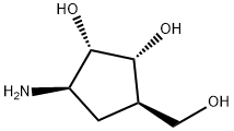 (1R,2S,3R,5R)-3-aMino-5-(hydroxyMethyl)cyclopentane-1,2-diol Structure