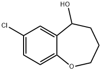 7-클로로-2,3,4,5-테트라하이드로-1-벤족세핀-5-올 구조식 이미지