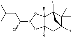 4,6-Methano-1,3,2-benzodioxaborole,2-[(1S)-1-chloro-3-Methylbutyl]hexahydro-3a,5,5-triMethyl-,(3aS,4S,6S,7aR)- Structure