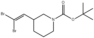 tert-부틸3-(2,2-디브로모비닐)피페리딘-1-카르복실레이트 구조식 이미지