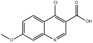 4-클로로-7-메톡시퀴놀린-3-카로복실산 구조식 이미지