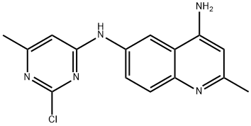 N6-(2-chloro-6-MethylpyriMidin-4-yl)-2-Methylquinoline-4,6-diaMine Structure