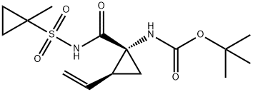 Tert-butyl [(1r,2s)-2-ethenyl-1-{[(1-Methylcyclopropyl)sulfonyl]carbaMoyl}cyclopropyl]carbaMate Structure