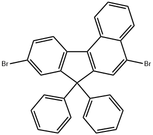 5,9-디브로모-7,7-디페닐-7H-벤조[c]플루오렌 구조식 이미지