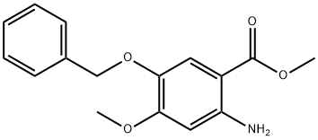 메틸2-아미노-4-메톡시-5-(페닐메톡시)벤조에이트 구조식 이미지