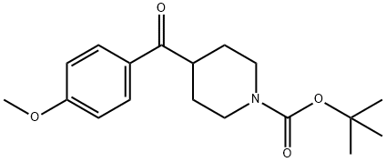 tert-Butyl 4-(4-Methoxybenzoyl)piperidine-1-carboxylate 구조식 이미지