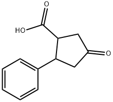 4-Oxo-2-phenylcyclopentanecarboxylic acid Structure