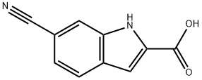 6-시아노-1H-인돌-2-카르복실산 구조식 이미지