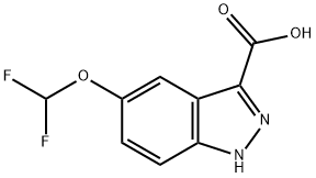 5-DifluoroMethoxyindazole-3-carboxylic acid Structure