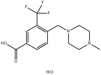 4-((4-Methylpiperazin-1-yl)Methyl)-3-(trifluoroMethyl)benzoic acid 구조식 이미지