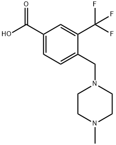 Benzoic acid, 4-[(4-Methyl-1-piperazinyl)Methyl]-3-(trifluoroMethyl)- Structure