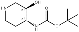 trans-4-(Boc-aMino)-3-hydroxypiperidine Structure