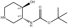 trans-3-(Boc-aMino)-4-히드록시피페리딘 구조식 이미지