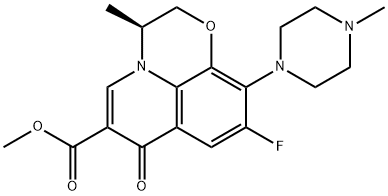 S-7H-Pyrido[1,2,3-de]-1,4-benzoxazine-6-carboxylic acid, 9-fluoro-2,3-dihydro-3-Methyl-10-(4-Methyl-1-piperazinyl)-7-oxo- Methyl ester 구조식 이미지