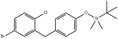 Silane,[4-[(5-broMo-2-chlorophenyl)Methyl]phenoxy](1,1-diMethylethyl)diMethyl- 구조식 이미지