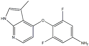 BenzenaMine, 3,5-difluoro-4-[(3-Methyl-1H-pyrrolo[2,3-b]pyridin-4-yl)oxy]- 구조식 이미지