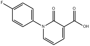 3-Pyridinecarboxylic acid, 1-(4-fluorophenyl)-1,2-dihydro-2-oxo- 구조식 이미지